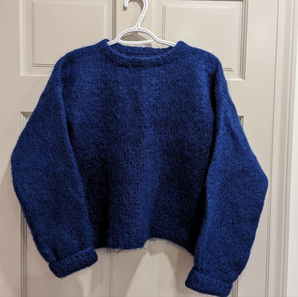 Blue wool sweater